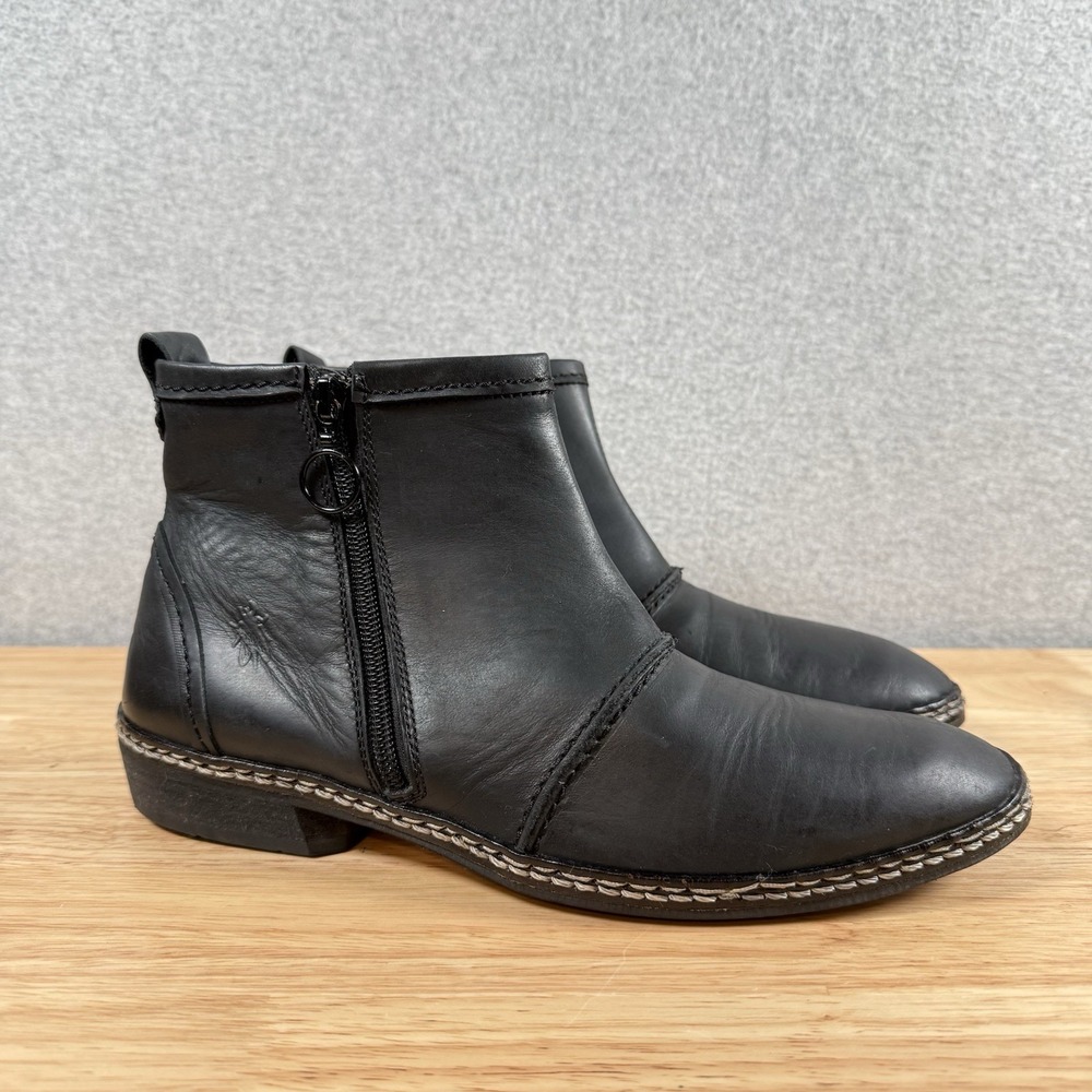 Fly london boots womens 40 US 9-9.5 leather black zip bootie